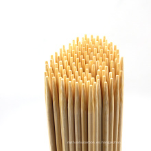 Brochetas de bambú de tamaño personalizado Brochetas desechables para barbacoa para uso de traje en máquina
